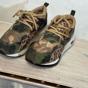 Steve Madden Camouflage and Leopard Print Sneakers